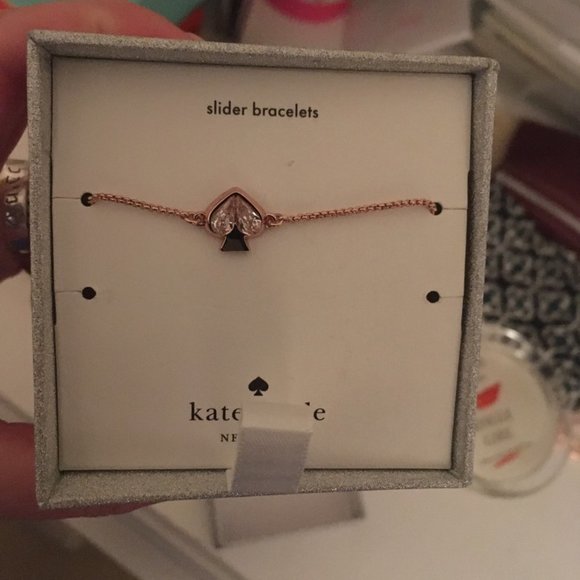 kate spade Everyday Spade Slider Bracelet gold/clear nwt - Picture 4 of 8